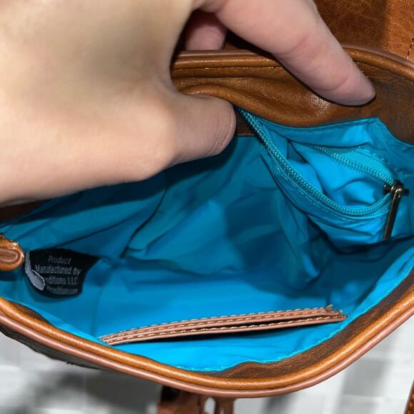 CatchFly Studios Boho Western Crossbody Purse Fringe Braided Tassel Rodeo - Picture 10 of 16